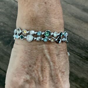 Touchstone double-strand Swarovski Crystal Bracelet NWT